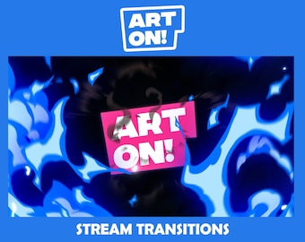 Transición de logotipo de Anime Stinger personalizada: Transmisión animada de Twitch (Descarga digital)