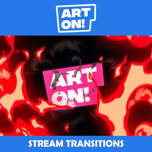 Custom Anime Style Stinger Logo Transition | Red, Custom Logo and Color, Twitch Transition, Animated Stream Transition