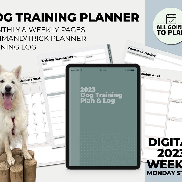 Dog Training Calendar Etsy Dog Training Calendar Etsy