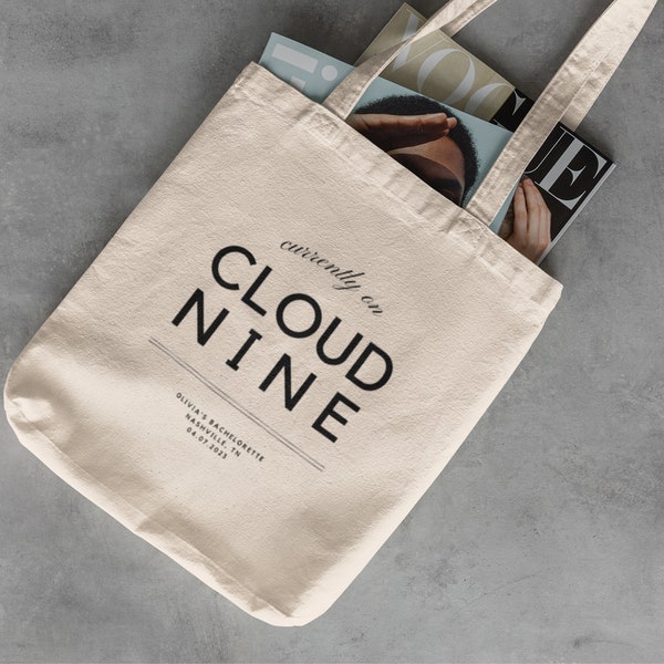 On Cloud 9 Tote Bags Etsy
