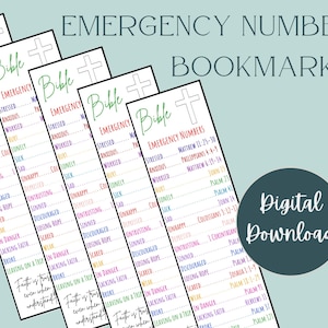 Bible Verse Bookmarks Printable Emergency Scripture Bookmark Digital Download Christian Bookmark Bible Quotes Faith Gift Christian Cute