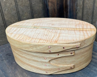 Shaker Box, #3 in Ash and Ambrosia Maple 7.25"x5"x2.75"