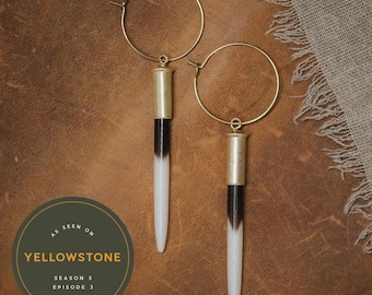 THE ORIGINAL // Yellowstone Beth Dutton Porcupine Quill Earrings // Worn in S5E3