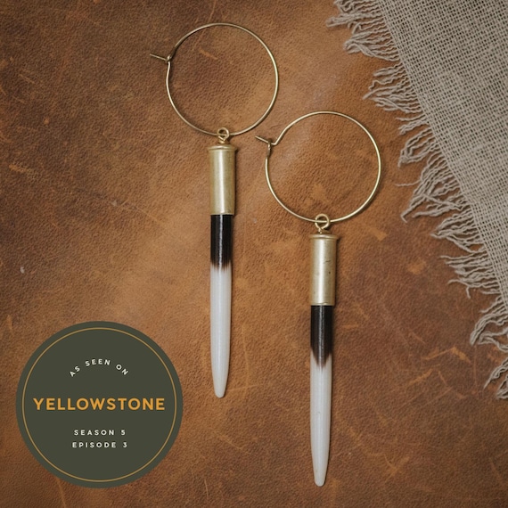 THE ORIGINAL // Yellowstone Beth Dutton Porcupine Quill Earrings // Worn in S5E3