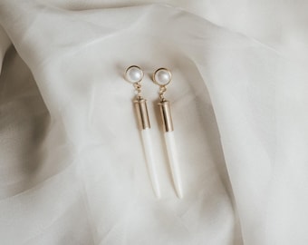 THE ORIGINAL // Yellowstone Beth Dutton Porcupine Quill Earrings // Pearl Stud Variation