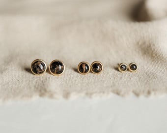 Hyalite Studs // Copper Obsidian