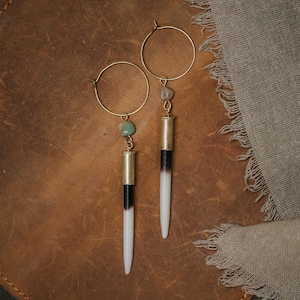 DAS ORIGINAL // Yellowstone Beth Dutton Porcupine Federohrringe // Hoop + Türkis Variation