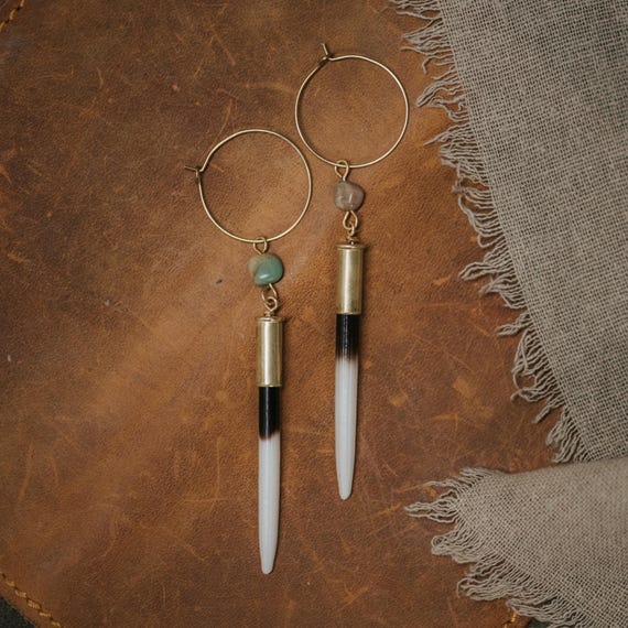THE ORIGINAL // Yellowstone Beth Dutton Porcupine Quill Earrings // Hoop +  Turquoise Variation - Etsy