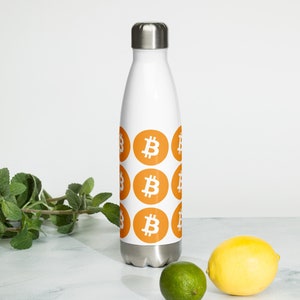 Crypto Water Hodler, Bitcoin Stainless Steel Water Bottle, cryptocurrency gift