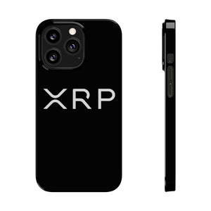 XRP Premium iPhone 15 14 13 12 11 Pro Max Logo Case | Ripple Crypto Currency Army | Slim Black Phone Cover | Black Apple Case