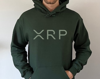 XRP Crypto Army Hoodie, Crypto Ripple Logo Hoodie, Trader Investor Hoodies, Crypto Clothing, Aesthetic Streetwear Hoodies, Crypto Gift