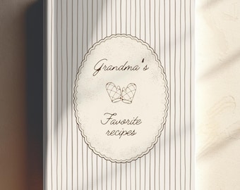 Personalized Grandma Recipe Book Custom Recipe Journal Recipe Book For Grandma Gift From Grandkids Nana Cookbook Blank Recipe Book Baking