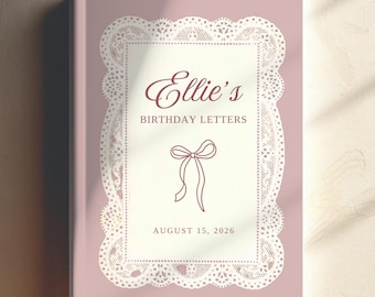 Personalized Birthday Letters Book First Birthday Girl Gift Baby Memory Book Letters to Daughter Custom Birthday Keepsake Journal Baby Book