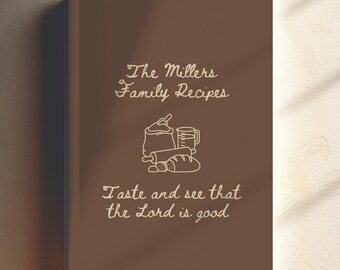Personalized Family Recipe Book Custom Recipe Journal Cookbook Recipe Notebook Custom Family Gift for Bakers Gift for Chefs Cooking Journal