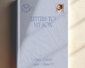 Letters to My Son Journal Personalized Baby Memory Book New Mom Gift First Year Keepsake Notebook Gift for Son from Mom Christian Baby Gift