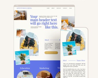 Showit Template Female Entrepreneur Christian Business Coach Website Template Blog Template Showit Theme Small Business Website Template