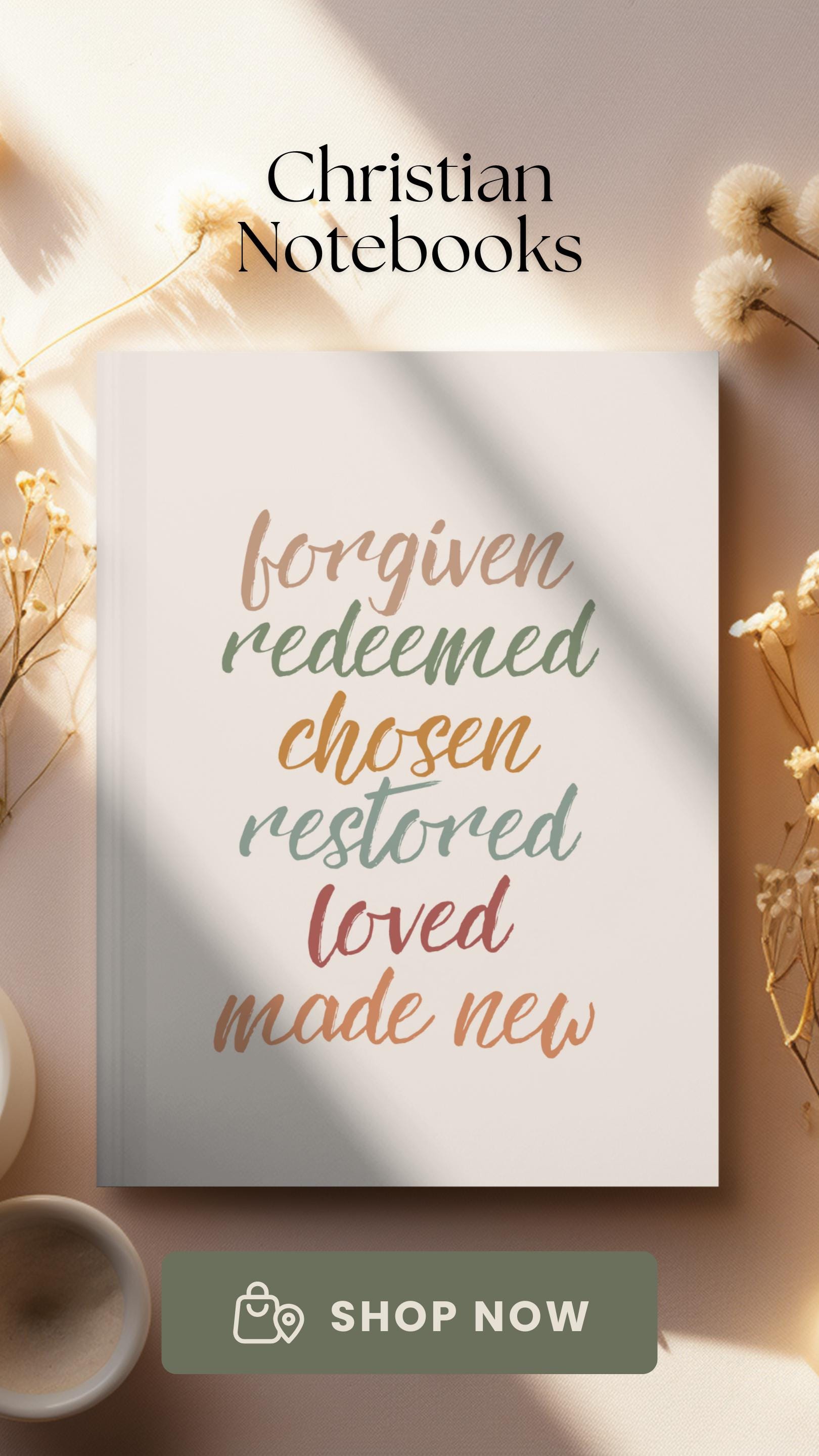 Christian Notebook Prayer Journal Gratitude Notebook Bible Study ...