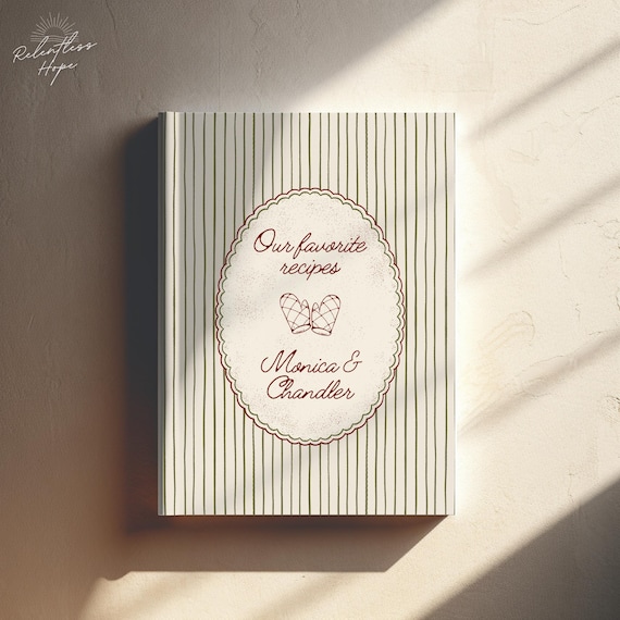Personalized Family Recipe Book Couple Cookbook Custom Recipe Journal Newlywed Gift Housewarming Gift Wedding Gift for Couple Cooking Gift