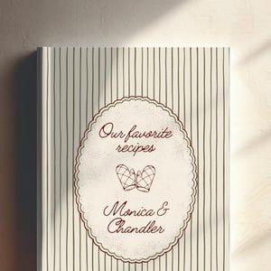 custom recipe book for newly married