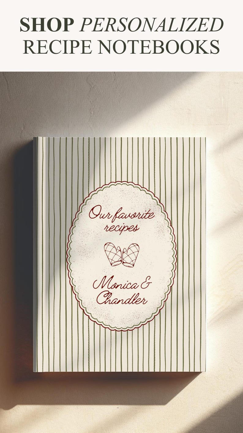 custom recipe book for newly married