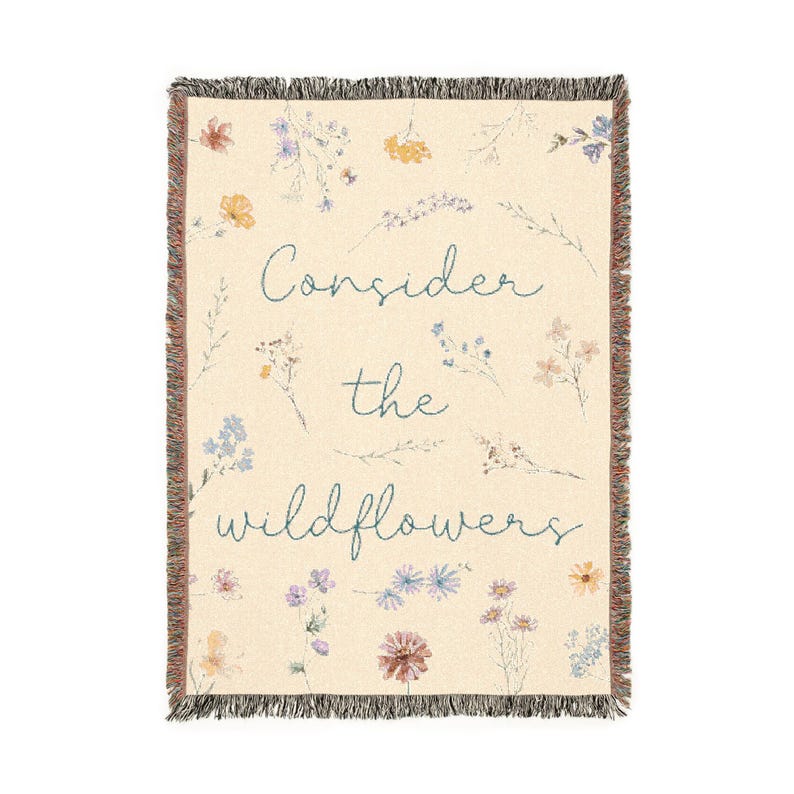 Christian Boho Floral Picnic Blanket