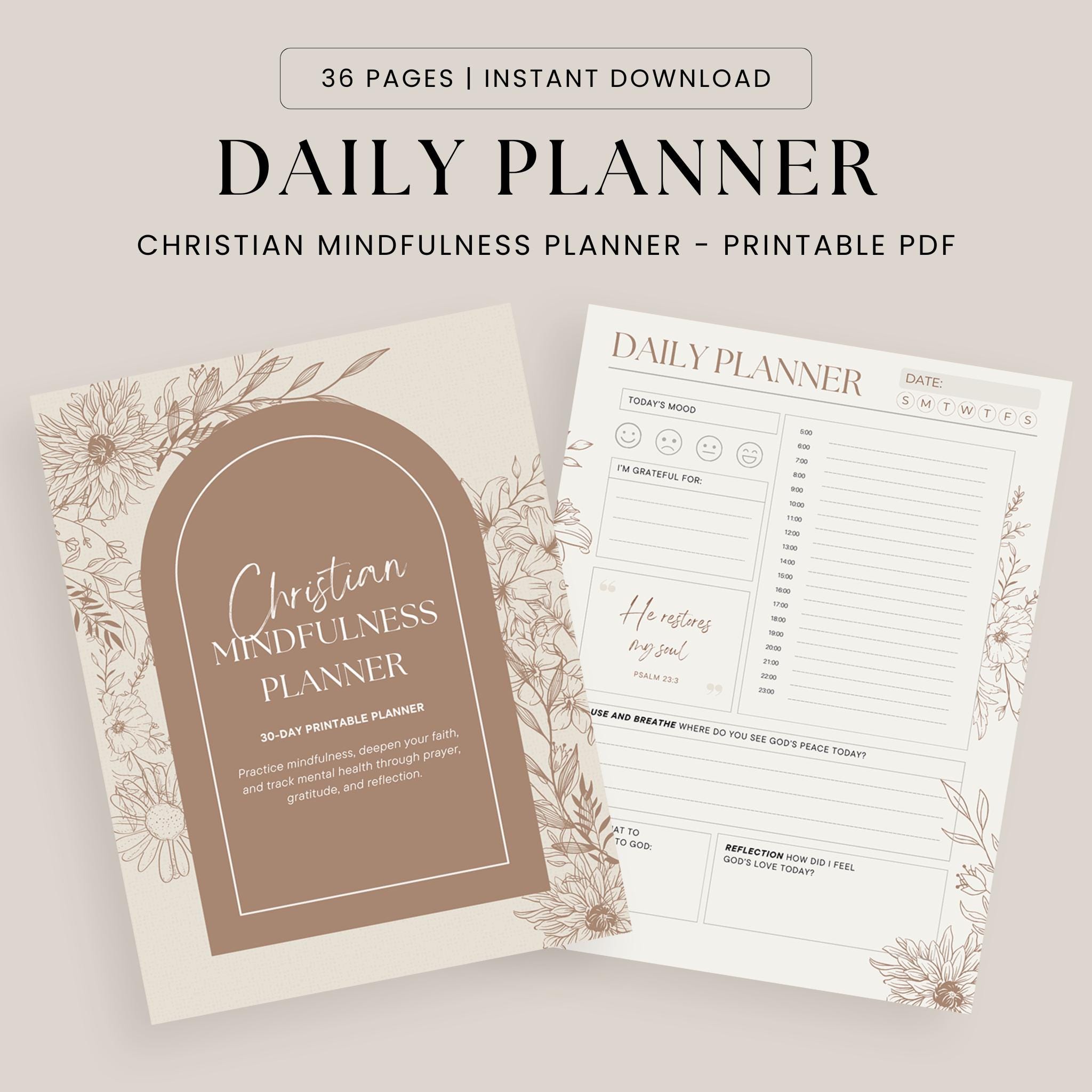 2026 Christian Planner Printable Faith Journal for Women Prayer Journal ...