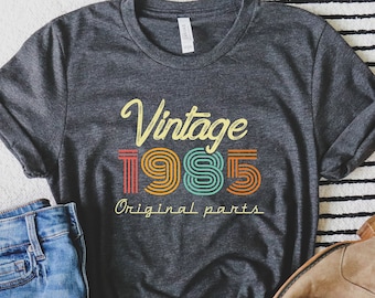 Vintage 1985 Shirt for Birthday Gift, 38th Birthday Tshirt For Men, Retro 1985 T shirt, Born In 1985 T-Shirt, 38th Birthday Gift For Woman