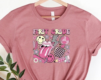 First Grade Shirt, Back To School Shirt, Hello First Grade Retro Shirt, First Grade Shirt, First Grade Teacher Shirt, Hello 1st Grade Shirt