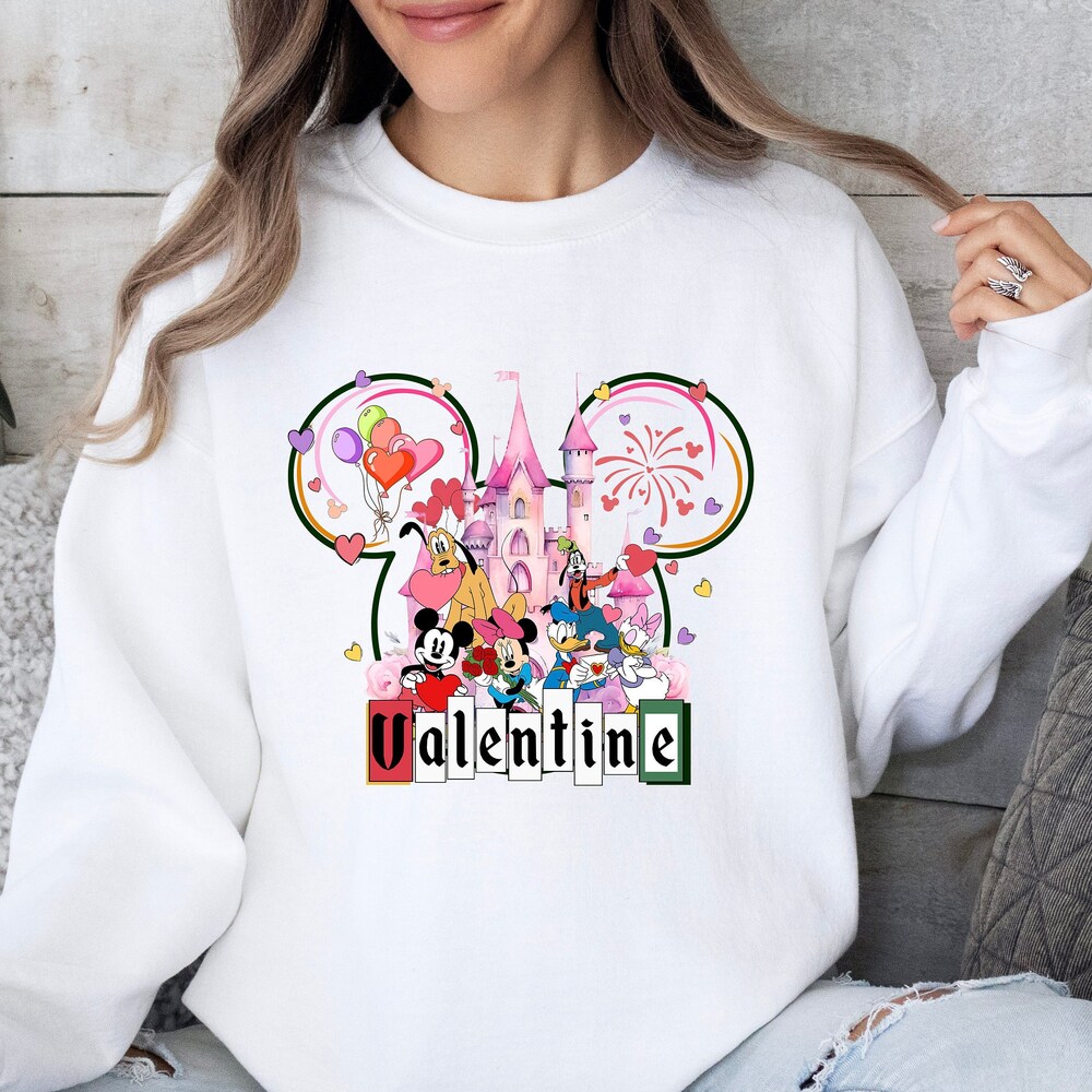 Valentines Day Tshirt For Disneyland, Disney T-Shirt For Valentines Day, Disney Valentine Day Tee,Valentine'S Day Disney Sweatshirt For Her Moderndaydecors