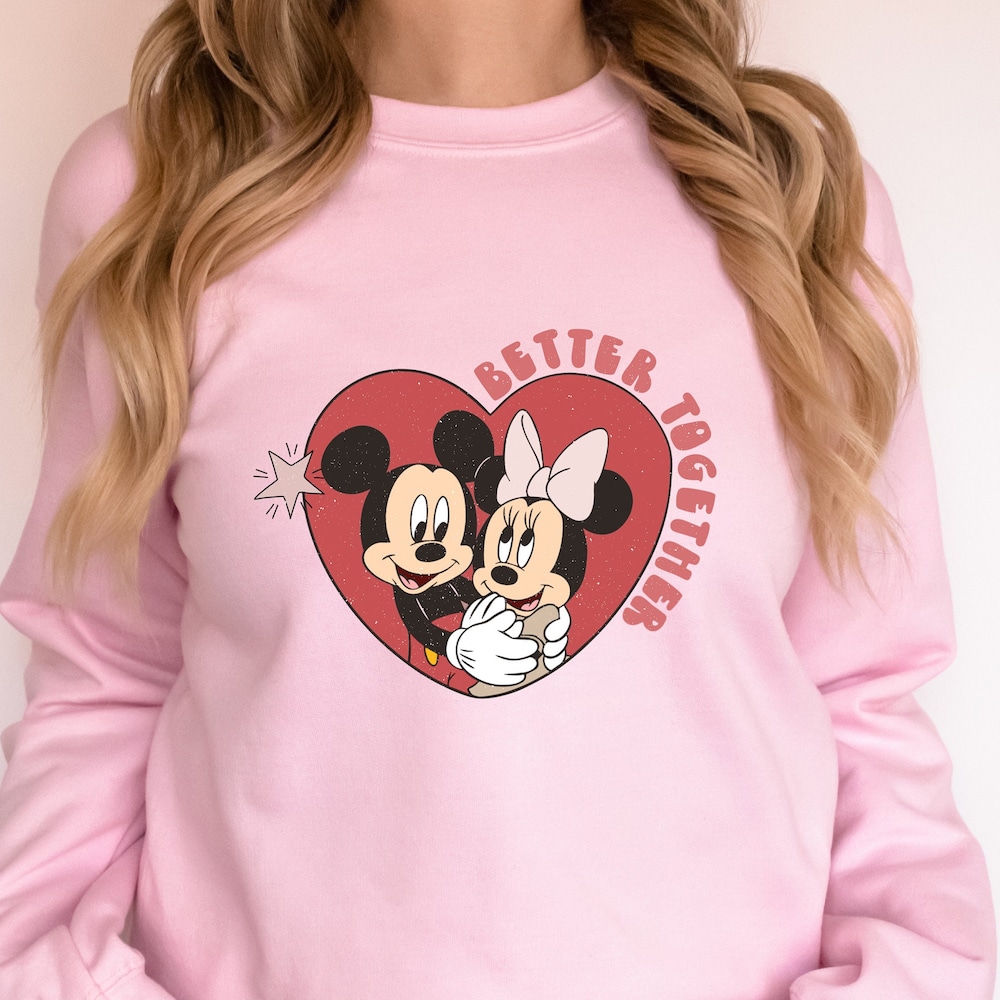 Valentine'S Day Disney Sweatshirt For Her, Disney Shirt For Valentines Day, Valentines Day Tshirt For Disneyland, Disney Valentine'S Day Tee Teesummer