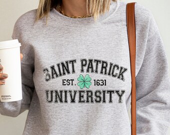 Saint Patrick University Est 1631 Tshirt, St Patricks Day Shirt, Love Irish St Patrick Shirts, 2024 St Patrick Day Celebrations Gifts