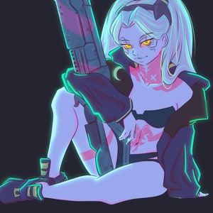Rebecca - Cyberpunk Edgerunners Poster Print 11&quot;x17&quot;