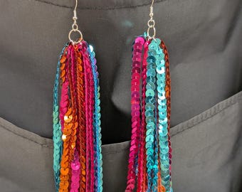 Spurs Earrings Sequins