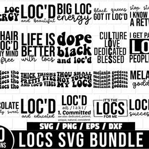 Locs Svg Bundle, locs svg, Locd svg, loc queen svg, woman with locs svg, dreadlocks svg, african american svg, melanin svg, black girl svg