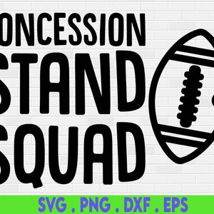 Concession Stand Kader Svg, Lustige Fußball Svg, Girl Game Day Svg, Football Mom Shirt Svg Für Cricut & Silhouette Svg, Png, Football Svg