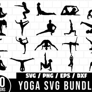 Yoga Svg Bundle, YOGA Svg, yoga pose svg, fitness svg, exercise svg,  Meditation SVG, Motivational svg, Yoga Clipart