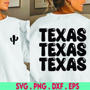 Mapa de Texas con Cactus SVG, Texas SVG, Cactus, Cacti, Imágenes Prediseñadas, Png, Archivos Svg para Cricut Designs, Silhouette, Sublimation Designs Downloads