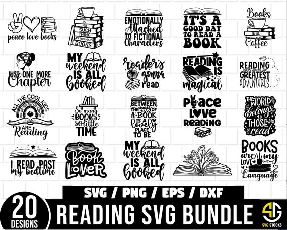 Reading SVG Bundle, Book Flower svg, Reading quotes svg, Library svg, floral book svg, librarian svg, book t shirt svg, Book Lover SVG