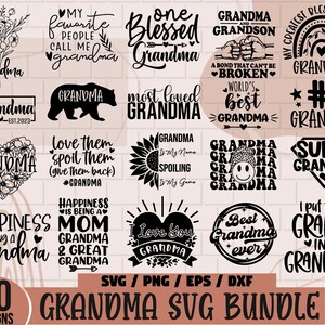 Grandma SVG Bundle, Retro Grandma SVG, Blessed Grandma svg, Grandma Heart svg,  mother&#39;s day svg, Grandma Shirt svg