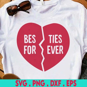 Valentijnsdag Svg, Besties Forever Svg, Beste Vrienden Svg, Knuffels en Kusjes, Kids Valentines Shirt Svg Bestand voor Cricut &Silhouet, Png