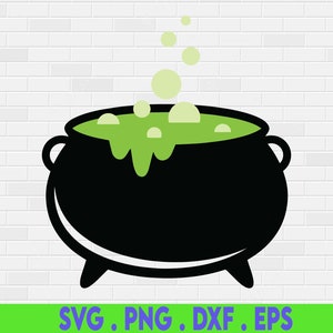 Cauldron Svg Halloween Svg Hexe Svg Kessel Silhouette Svg Plotterdatei für Cricut Svg Clipart Boo Spooky Svg Silhouette Plotterdatei Png