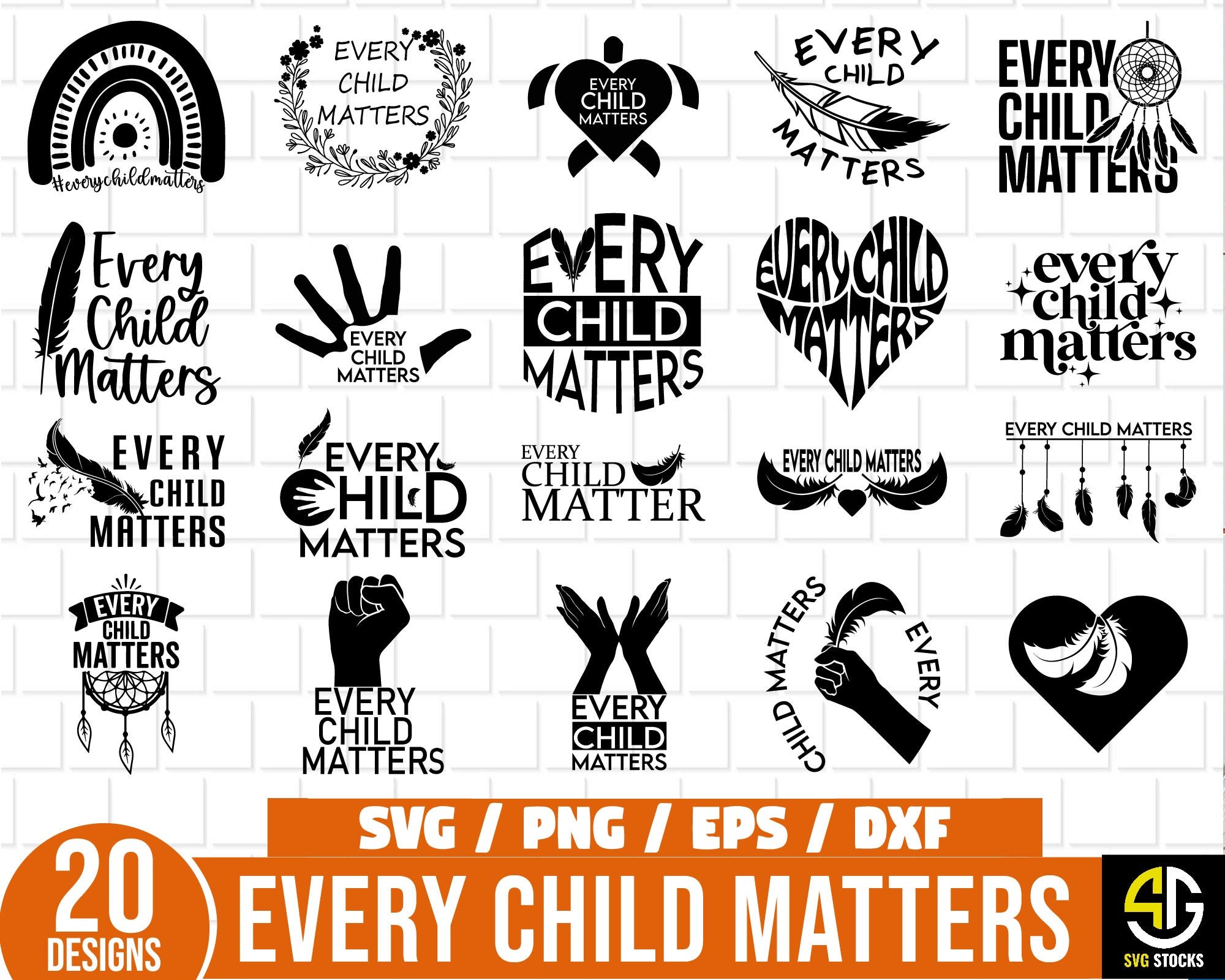 Every Child Matters Bundle SVG, Every Child Matters SVG, PNG