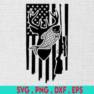 鹿狩りの旗SVG、鹿狩りのライフルSVG、釣りのアメリカ国旗SVG、アメリカ国旗のダメージ加工SVG、狩猟のお父さんSVG、すぐにダウンロード