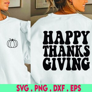 Happy Thanksgiving, SVG Cut File, quote svg, thanksgiving svg, grateful svg, fall svg, for cricut, for silhouette, hand lettered svg, dxf