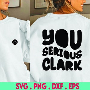 You Serious Clark SVG, Funny Christmas SVG, Vacation SVG, Trapper Hat Svg, Buffalo Plaid Png, File For Cricut, Sublimation Designs Downloads