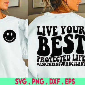Versicherung Lady svg|lebe dein bestes geschütztes Leben svg||Versicherung svg|Versicherungsmakler svg|Versicherung Shirt svg|Versicherungsmakler svg|lustig