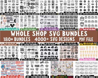 6000+ Mega SVG Bundle, Big Svg Bundle, Svg Files for Cricut, Silhouette ...