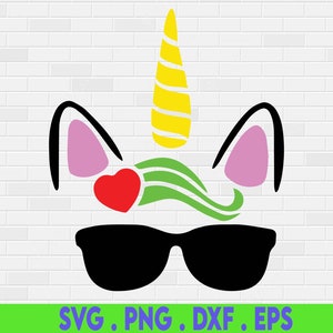 Unicorn Svg Unicorn with Sunglasses Svg Baby Unicorn Svg Unicorn Face Cut File Girl Unicorn Svg for Cricut Unicorn Unicorn Party Silhouette
