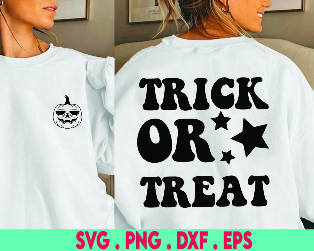 Trick or Treat SVG Cut File, Cute Halloween Svg for Trick or Treat Bag ...