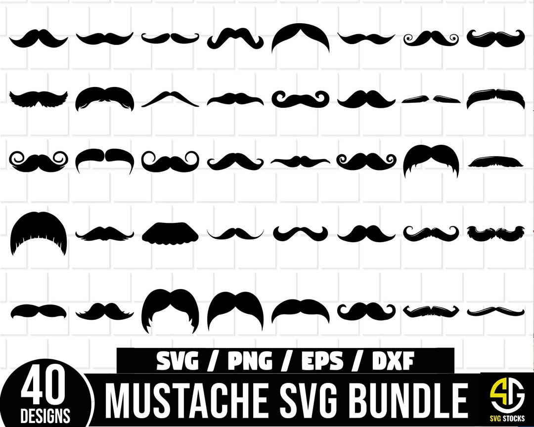 Mustache Svg Bundle, Mustache Svg, Mustache Clipart, Mustache Cricut